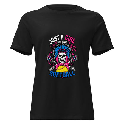 Performance | Women's Relaxed T Shirt | Savage Softball | Athletics Logo
