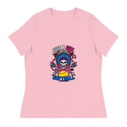 Performance | Women's Relaxed T Shirt | Savage Softball | Athletics Logo