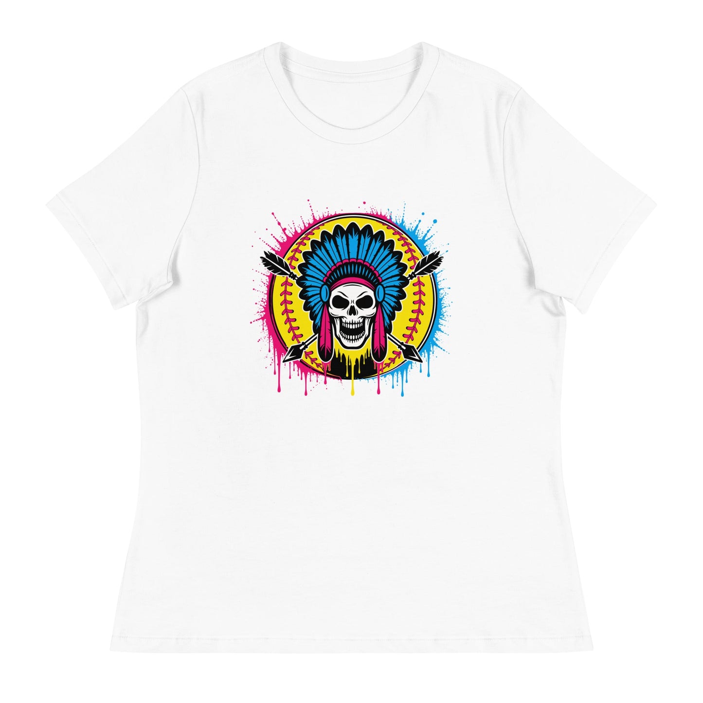 Performance | Women's Relaxed T Shirt | Savage Softball | Emblem Logo