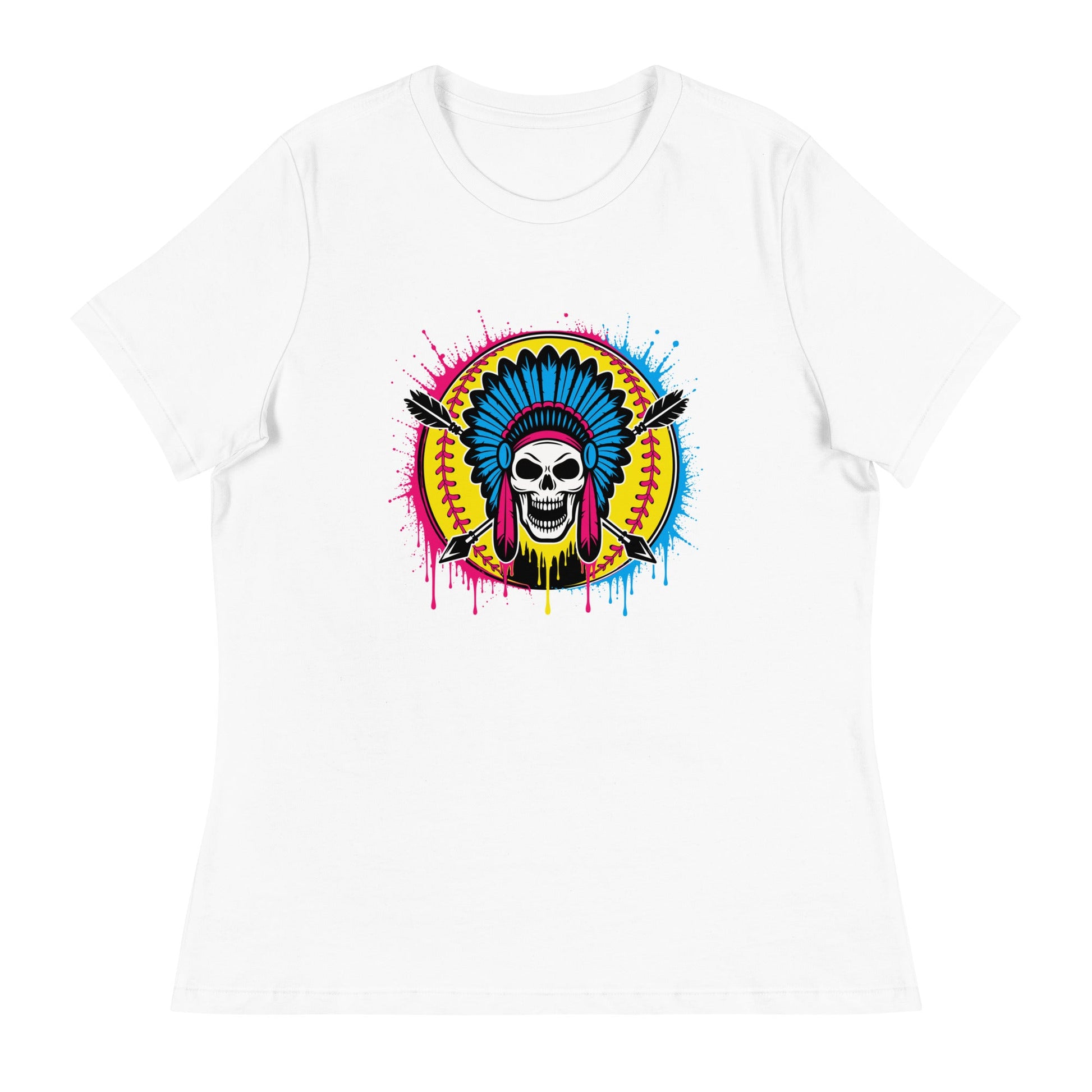 Performance | Women's Relaxed T Shirt | Savage Softball | Emblem Logo