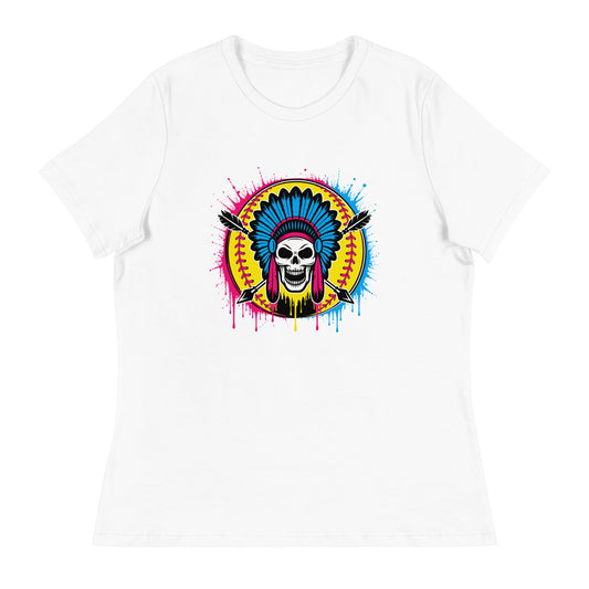 Performance | Women's Relaxed T Shirt | Savage Softball | Emblem Logo