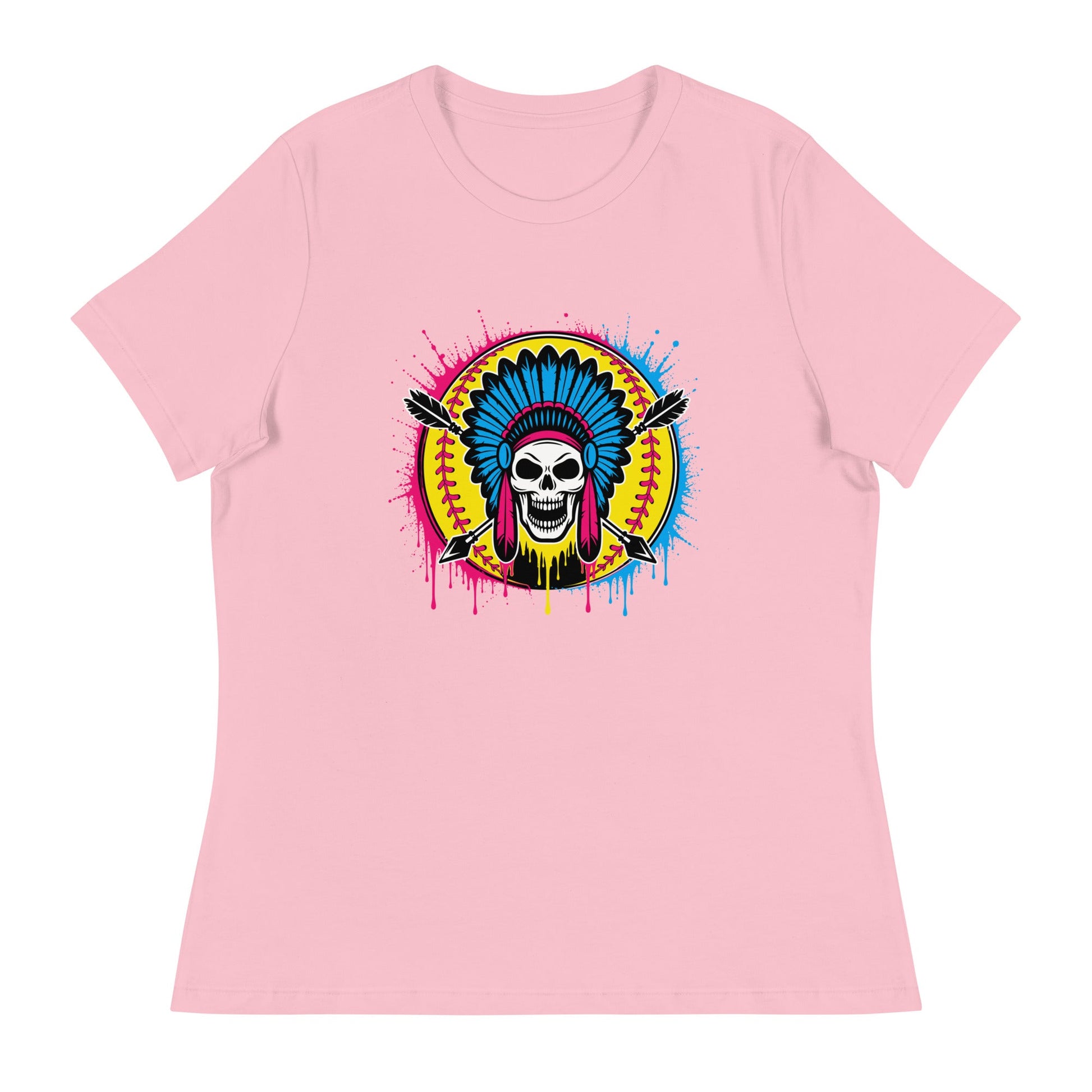 Performance | Women's Relaxed T Shirt | Savage Softball | Emblem Logo