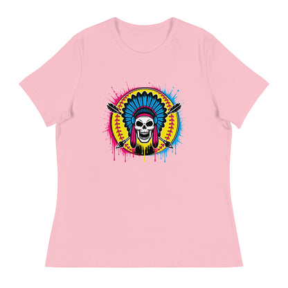 Performance | Women's Relaxed T Shirt | Savage Softball | Emblem Logo