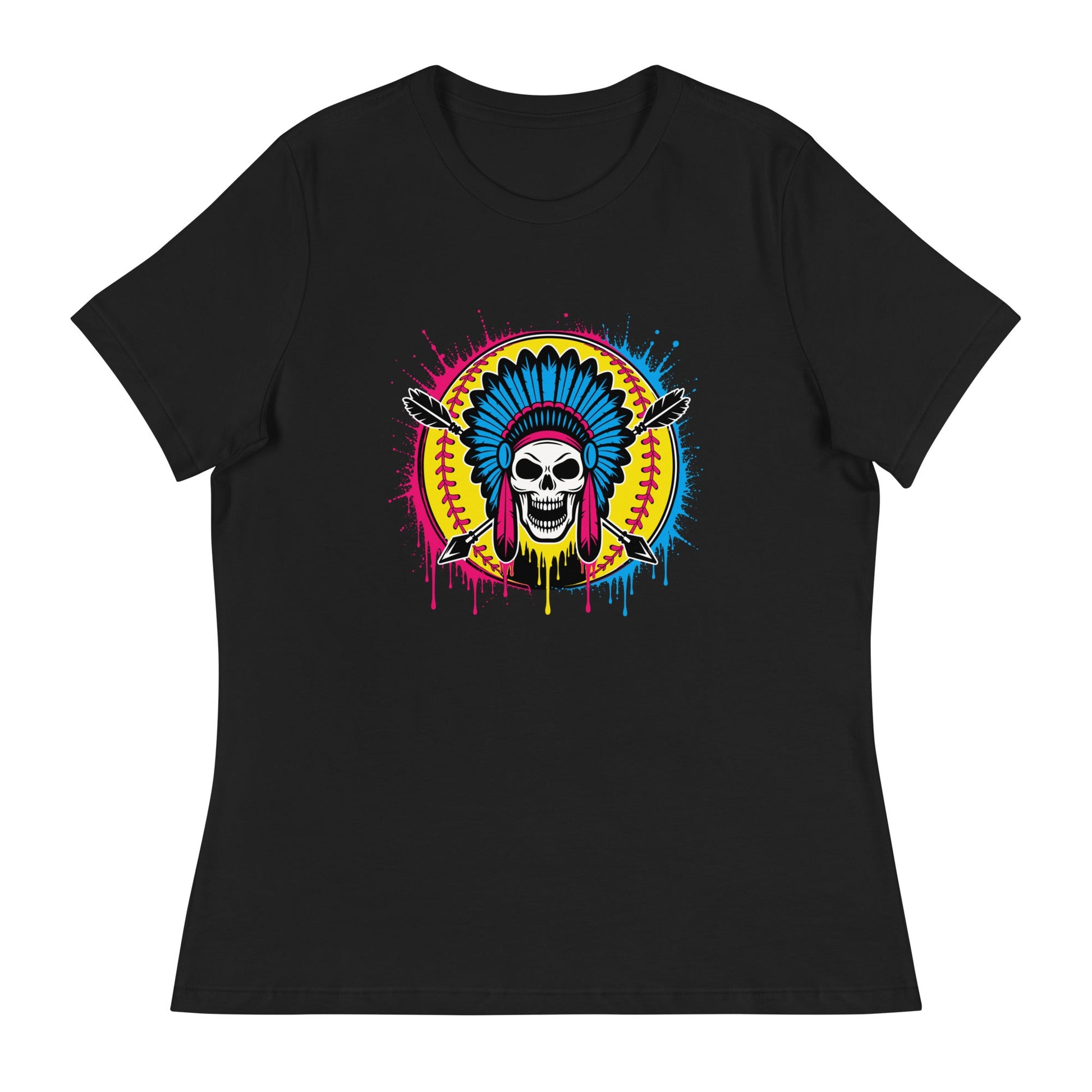 Performance | Women's Relaxed T Shirt | Savage Softball | Emblem Logo