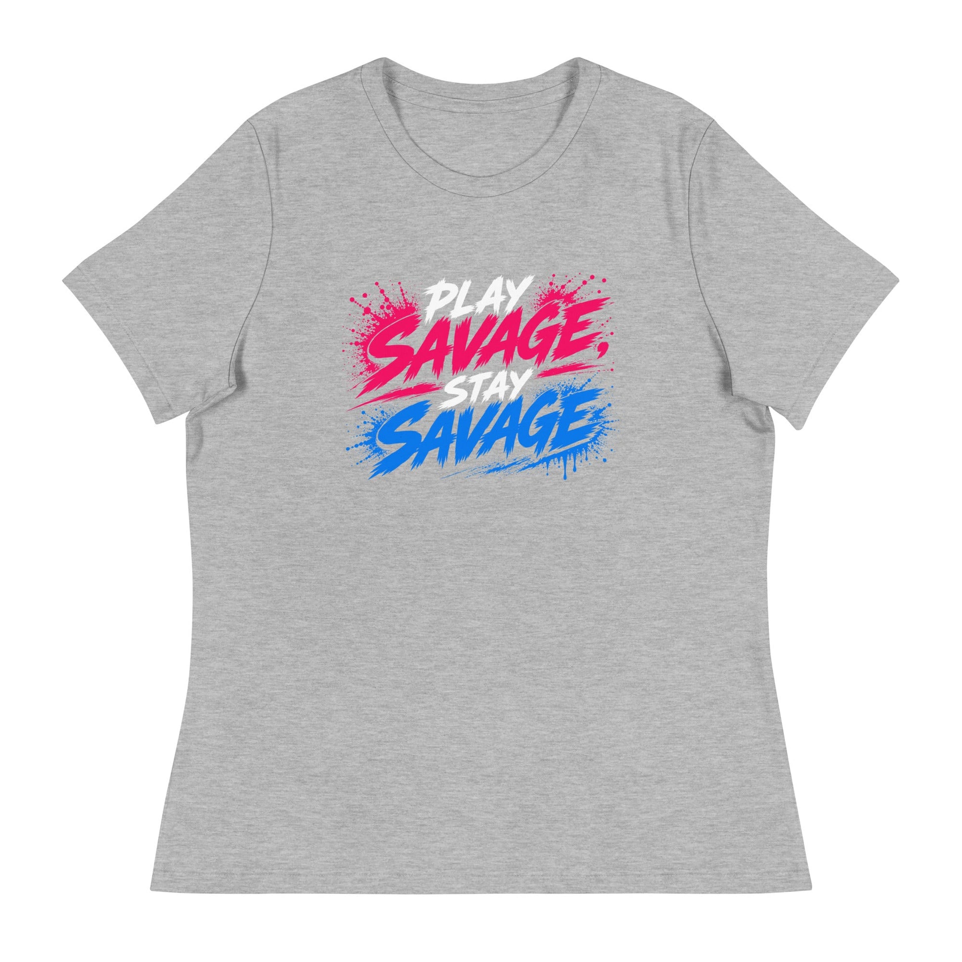 Performance | Women's Relaxed T Shirt | Savage Softball | Play Stay Logo