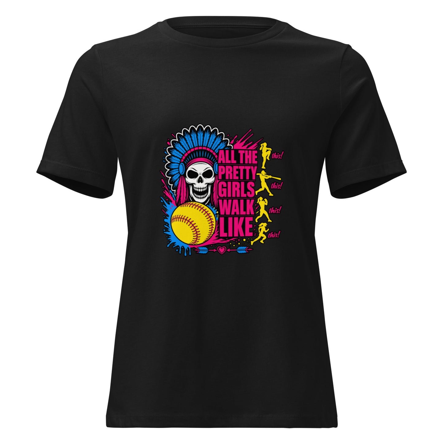 Performance | Women's Relaxed T Shirt | Savage Softball | Varsity Vanguard Logo