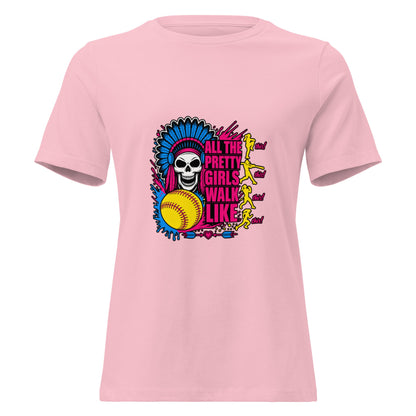 Performance | Women's Relaxed T Shirt | Savage Softball | Varsity Vanguard Logo