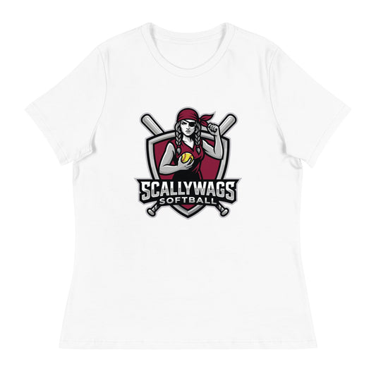 Performance | Women's Relaxed T Shirt | Scallywags Softball | Crest Logo