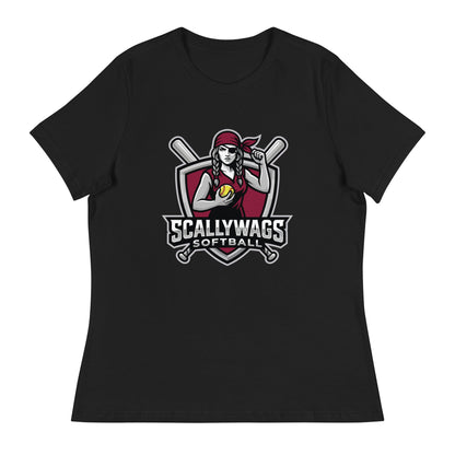 Performance | Women's Relaxed T Shirt | Scallywags Softball | Crest Logo