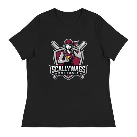 Performance | Women's Relaxed T Shirt | Scallywags Softball | Crest Logo