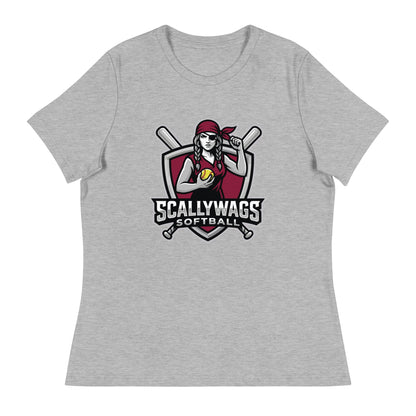 Performance | Women's Relaxed T Shirt | Scallywags Softball | Crest Logo
