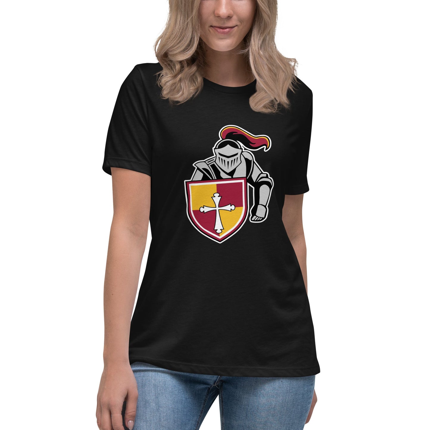 Performance | Women's Relaxed T Shirt | Scecina High School Track and Field | Crusader Logo