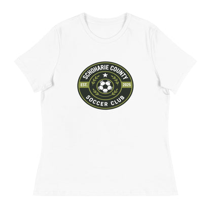Performance | Women's Relaxed T Shirt | Schoharie County Soccer Club | Badge Logo