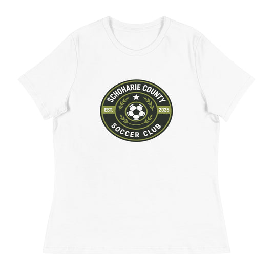 Performance | Women's Relaxed T Shirt | Schoharie County Soccer Club | Badge Logo
