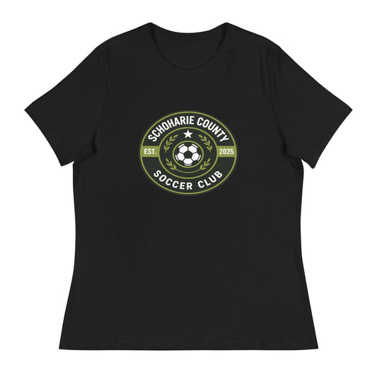 Performance | Women's Relaxed T Shirt | Schoharie County Soccer Club | Badge Logo