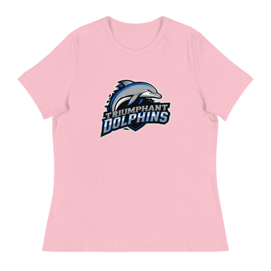 Performance | Women's Relaxed T Shirt | SE Triumphant Dolphins | Dolphins Mascot Logo