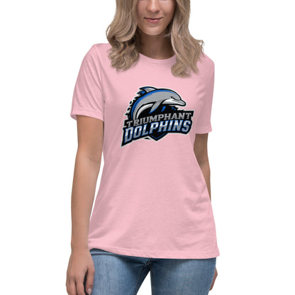 Performance | Women's Relaxed T Shirt | SE Triumphant Dolphins | Dolphins Mascot Logo