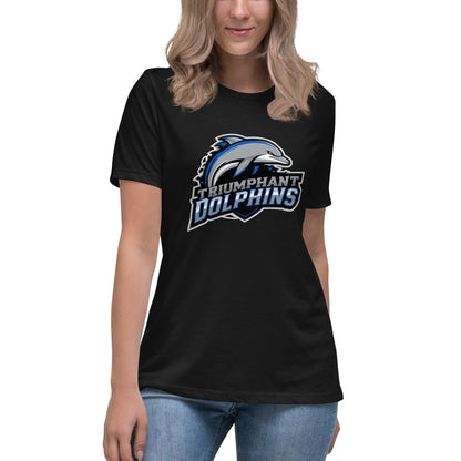 Performance | Women's Relaxed T Shirt | SE Triumphant Dolphins | Dolphins Mascot Logo