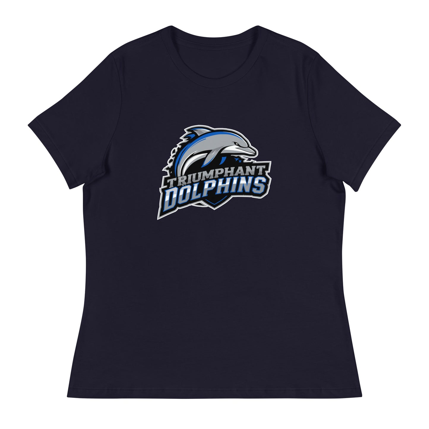 Performance | Women's Relaxed T Shirt | SE Triumphant Dolphins | Dolphins Mascot Logo