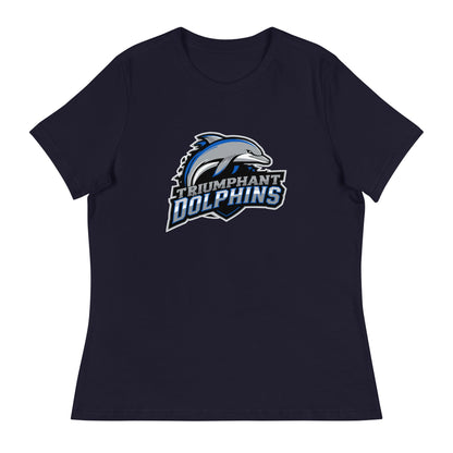 Performance | Women's Relaxed T Shirt | SE Triumphant Dolphins | Dolphins Mascot Logo