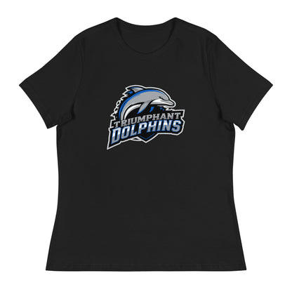 Performance | Women's Relaxed T Shirt | SE Triumphant Dolphins | Dolphins Mascot Logo