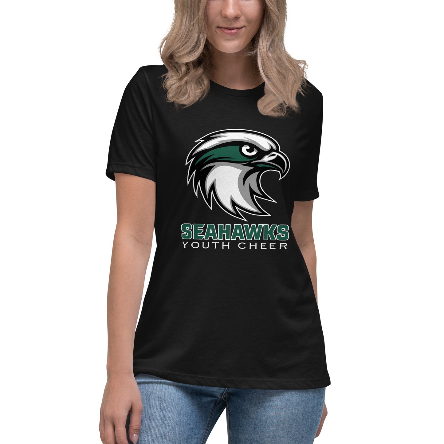 Performance | Women's Relaxed T Shirt | Seahawks Youth Cheer | Alt Script Logo