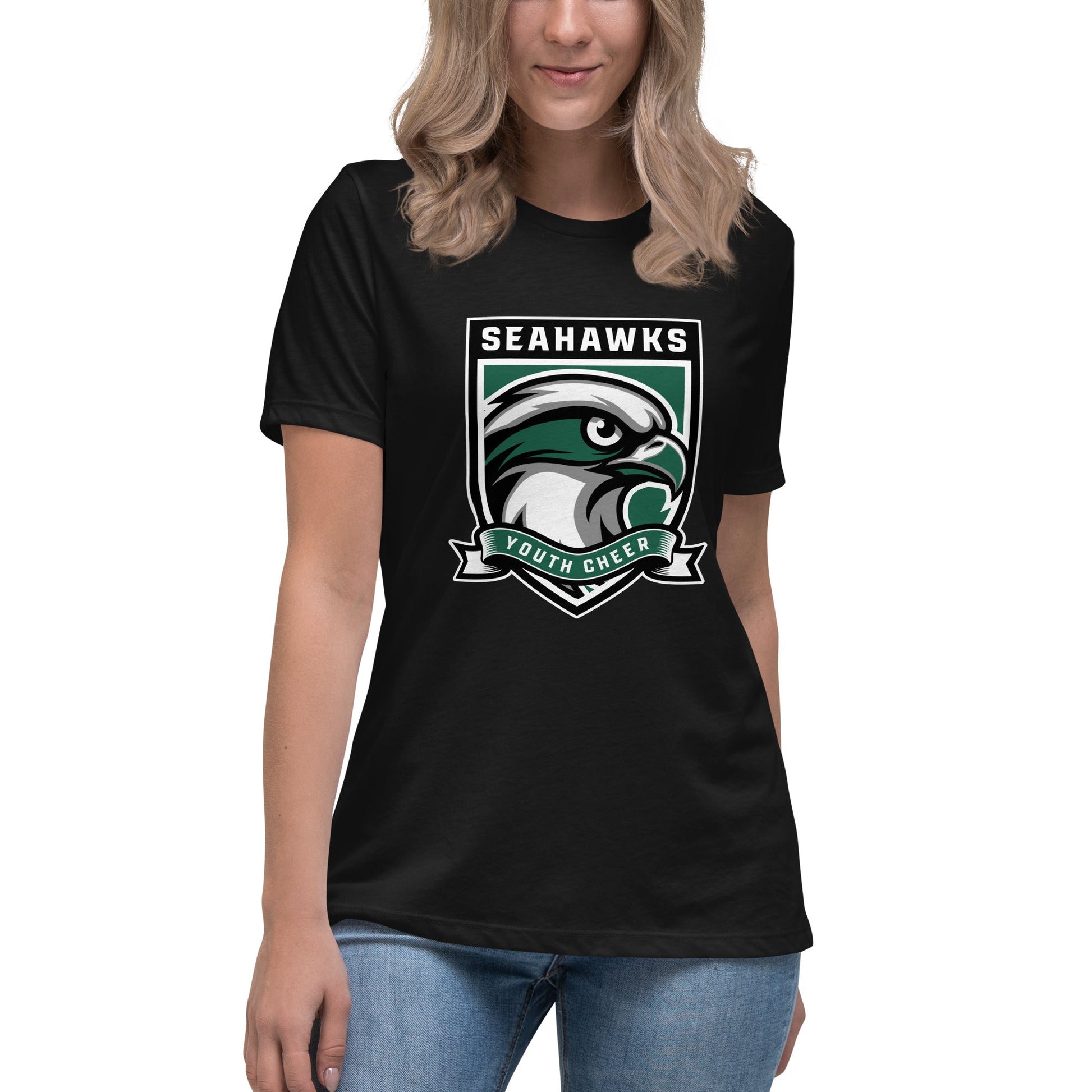 Performance | Women's Relaxed T Shirt | Seahawks Youth Cheer | Shield Logo