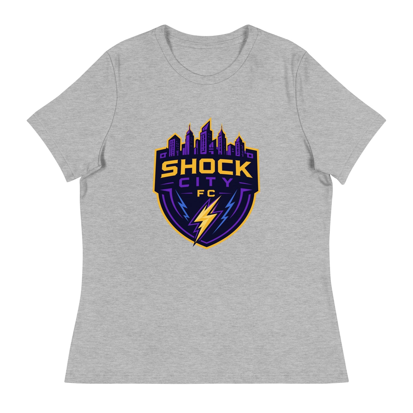 Performance | Women's Relaxed T Shirt | Shock City FC | Crest Logo