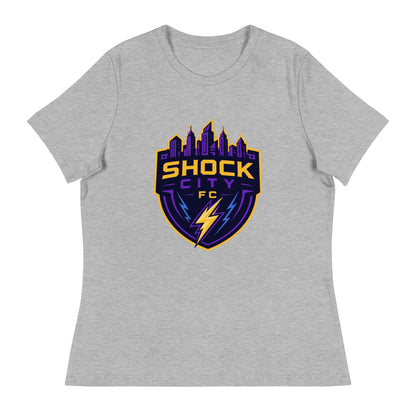 Performance | Women's Relaxed T Shirt | Shock City FC | Crest Logo