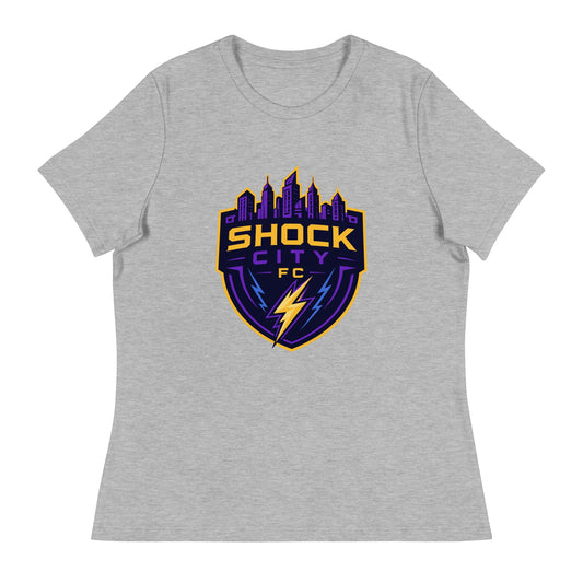Performance | Women's Relaxed T Shirt | Shock City FC | Crest Logo