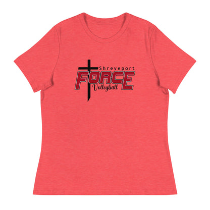 Performance | Women's Relaxed T Shirt | Shreveport Force Volleyball | Crest Logo
