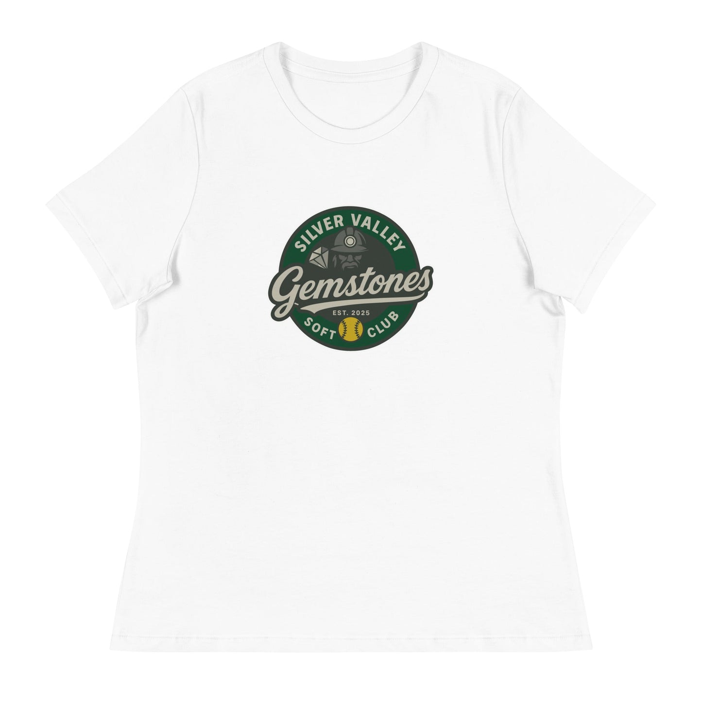 Performance | Women's Relaxed T Shirt | Silver Valley Gemstones | Badge Logo