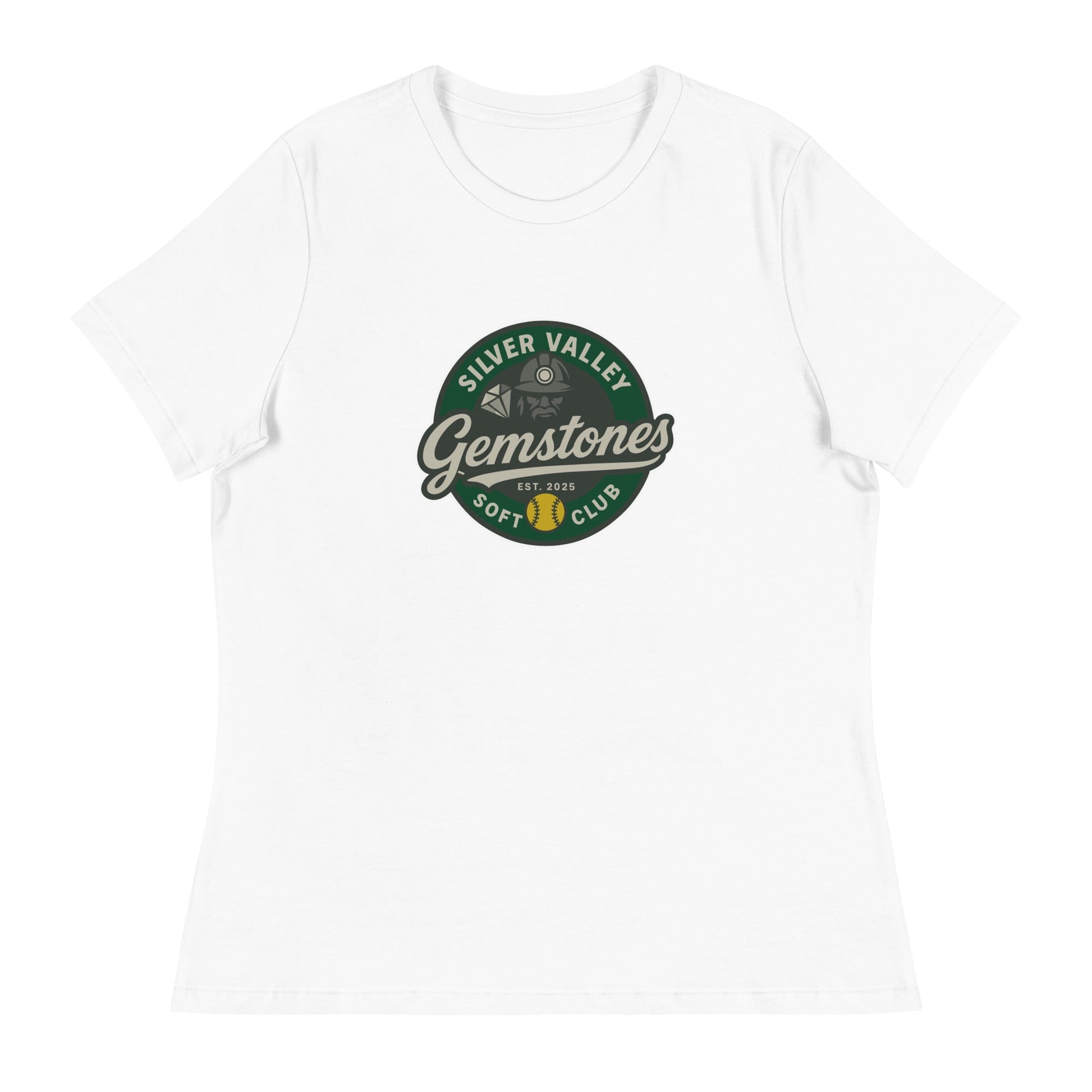 Performance | Women's Relaxed T Shirt | Silver Valley Gemstones | Badge Logo