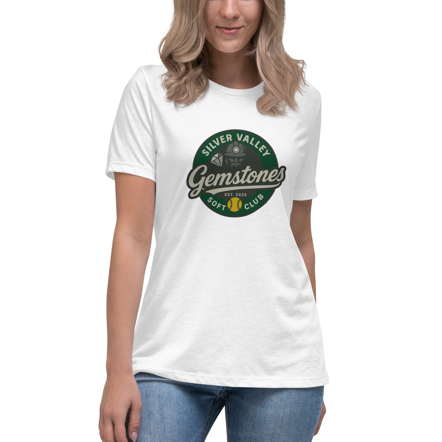Performance | Women's Relaxed T Shirt | Silver Valley Gemstones | Badge Logo