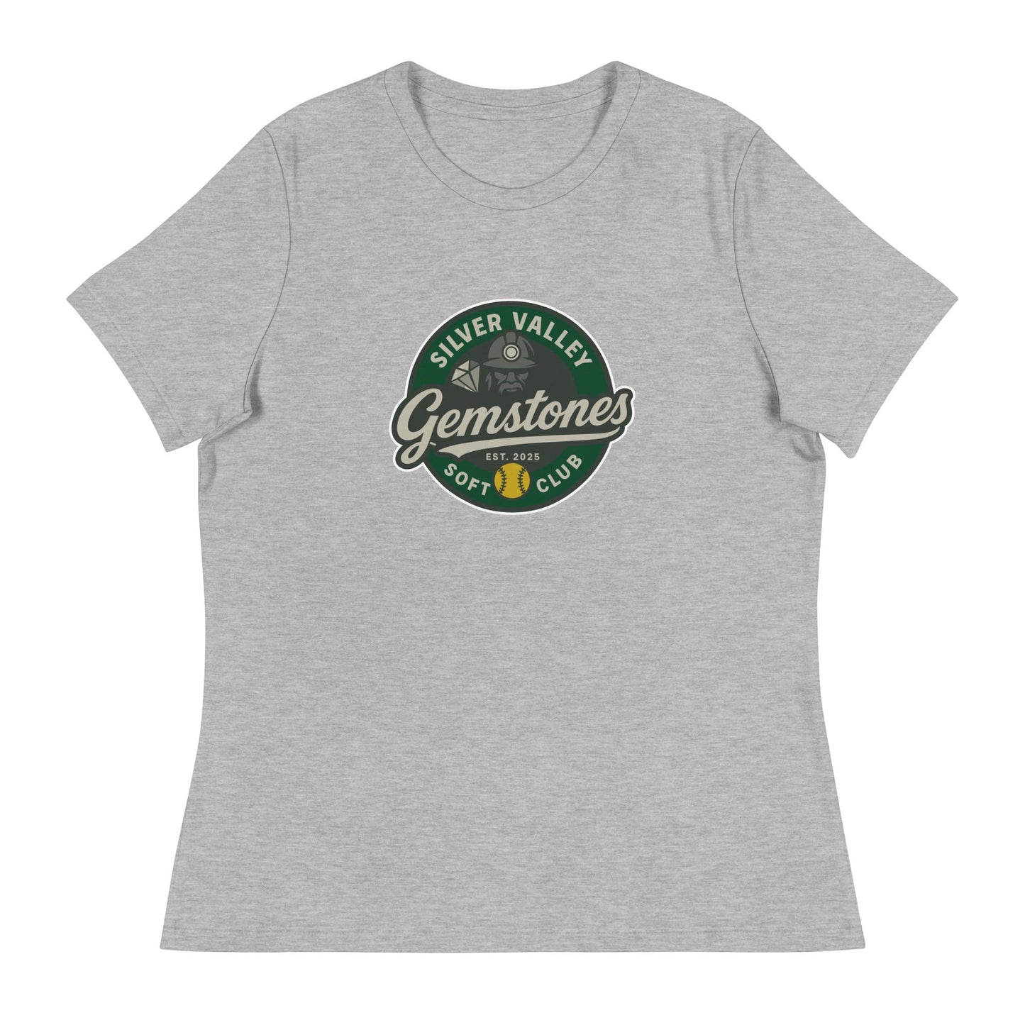 Performance | Women's Relaxed T Shirt | Silver Valley Gemstones | Badge Logo