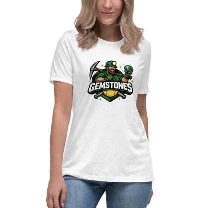 Performance | Women's Relaxed T Shirt | Silver Valley Gemstones | Emerald Valley Logo