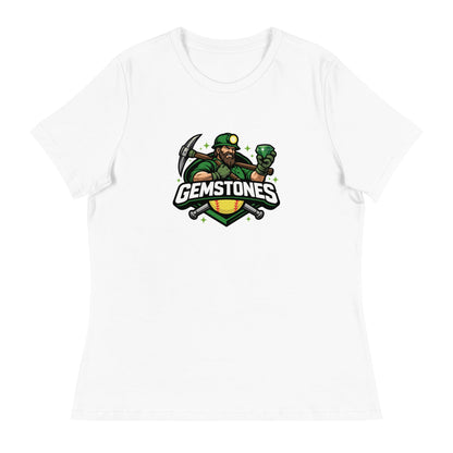 Performance | Women's Relaxed T Shirt | Silver Valley Gemstones | Emerald Valley Logo