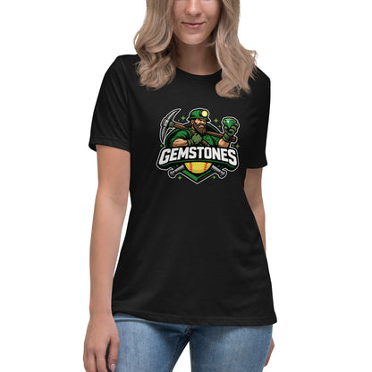 Performance | Women's Relaxed T Shirt | Silver Valley Gemstones | Emerald Valley Logo