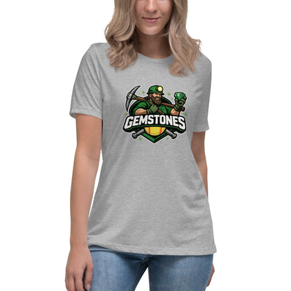 Performance | Women's Relaxed T Shirt | Silver Valley Gemstones | Emerald Valley Logo