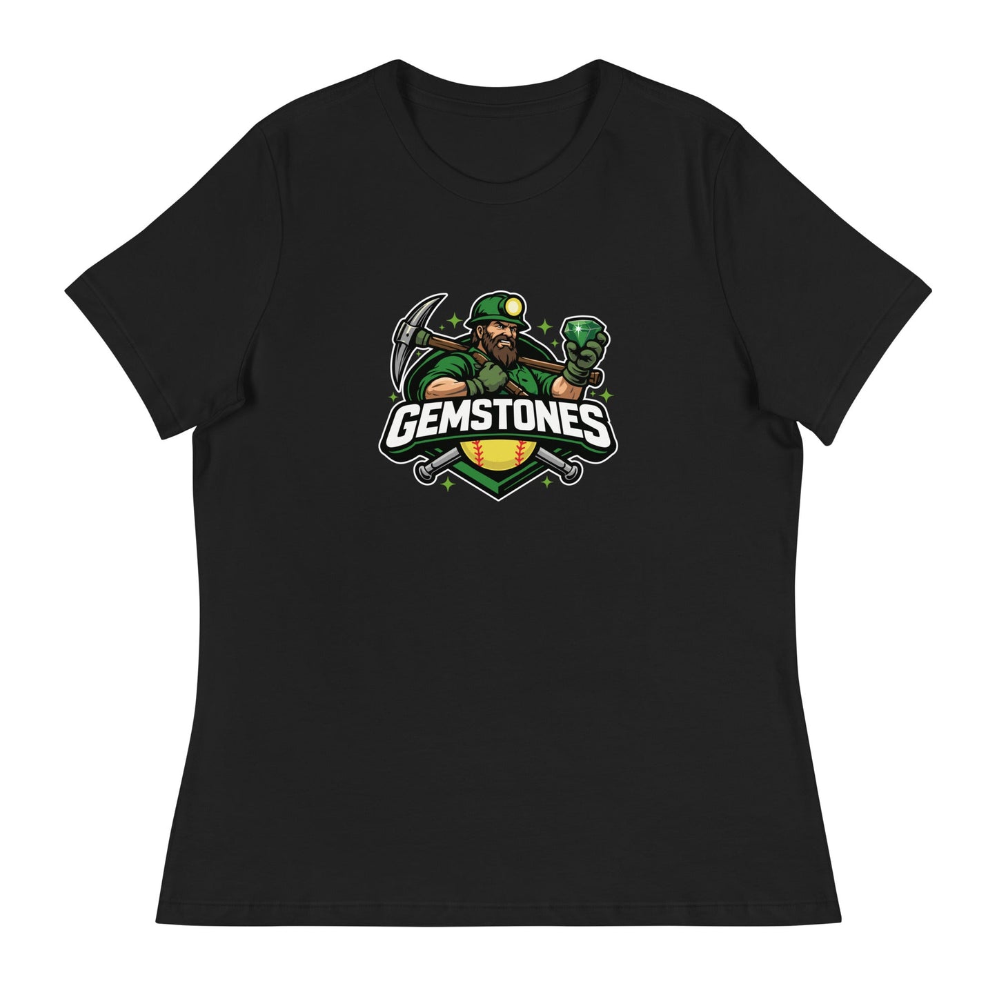 Performance | Women's Relaxed T Shirt | Silver Valley Gemstones | Emerald Valley Logo
