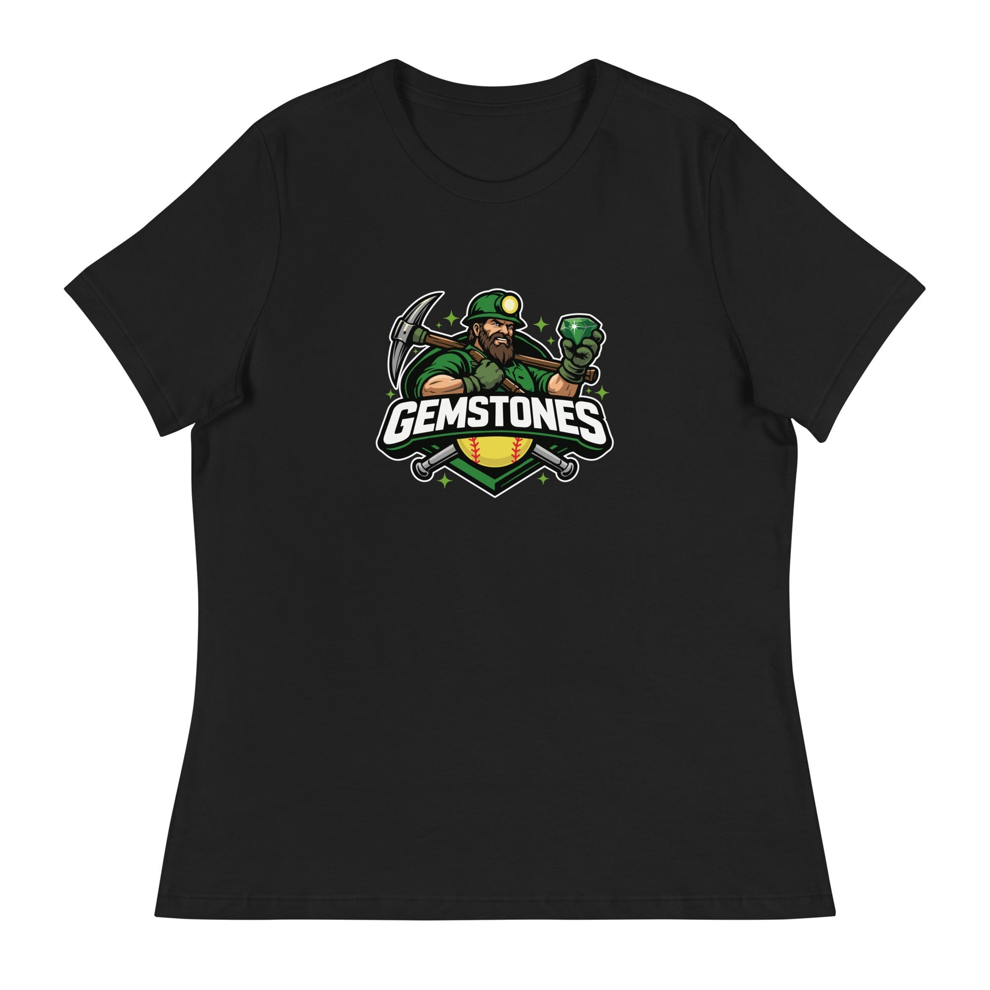 Performance | Women's Relaxed T Shirt | Silver Valley Gemstones | Emerald Valley Logo