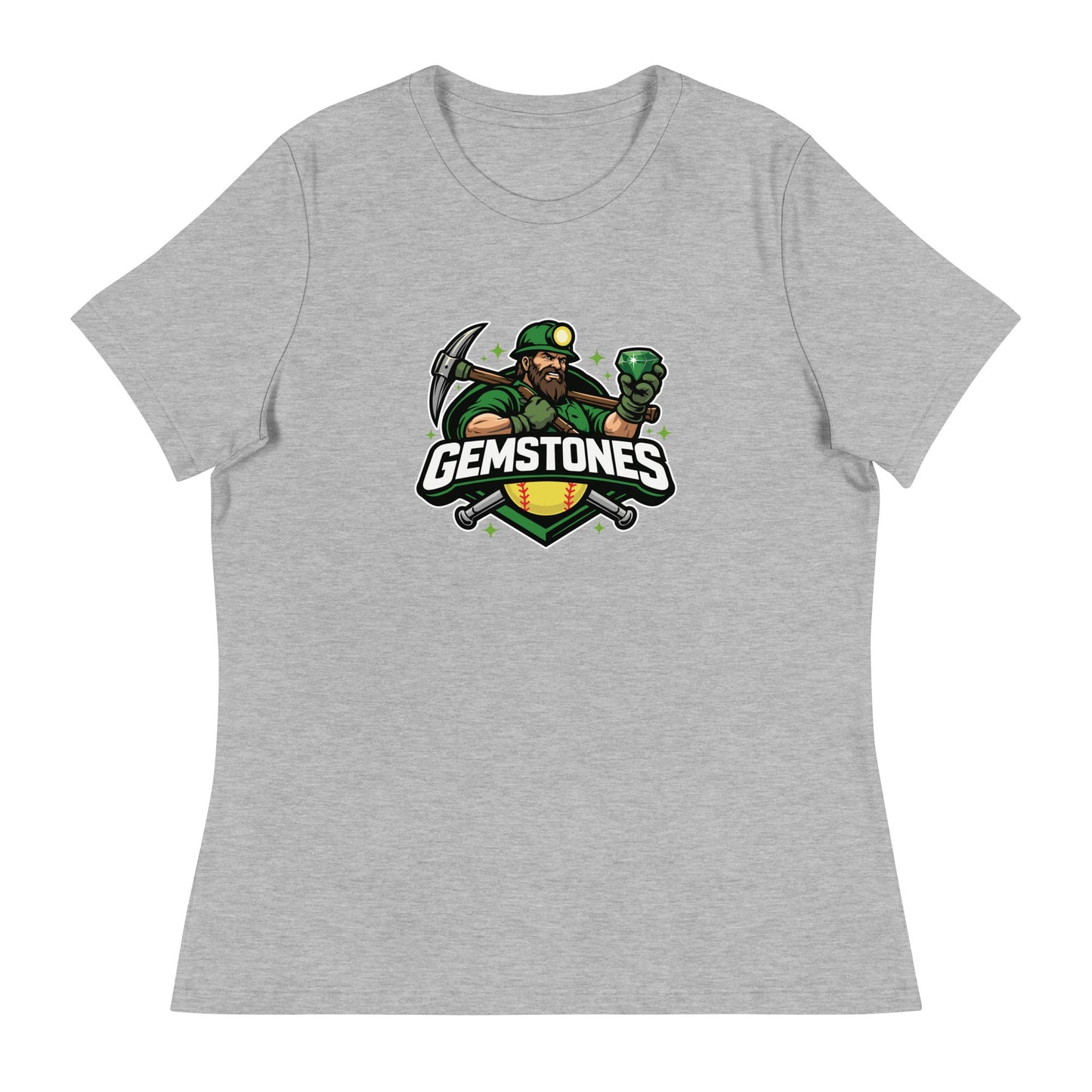 Performance | Women's Relaxed T Shirt | Silver Valley Gemstones | Emerald Valley Logo