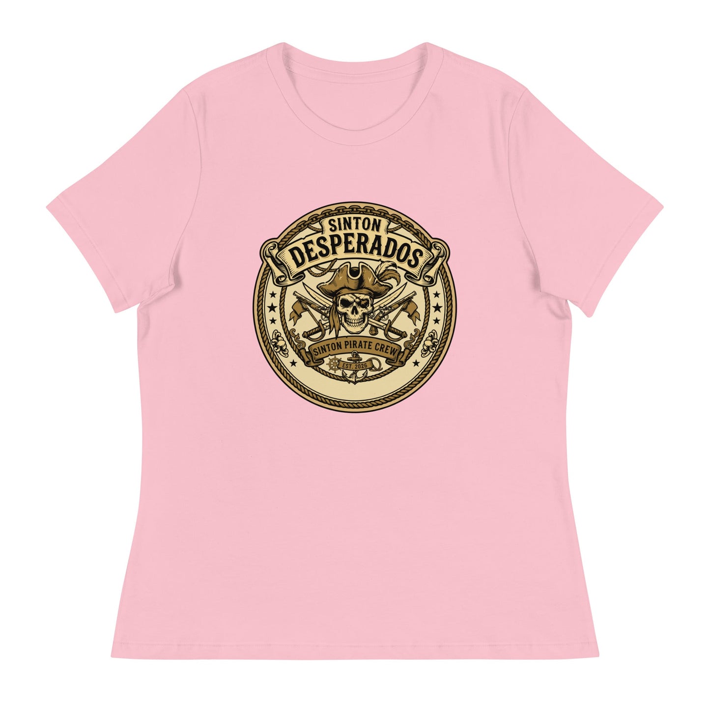 Performance | Women's Relaxed T Shirt | Sinton Desperados Baseball | Badge Logo
