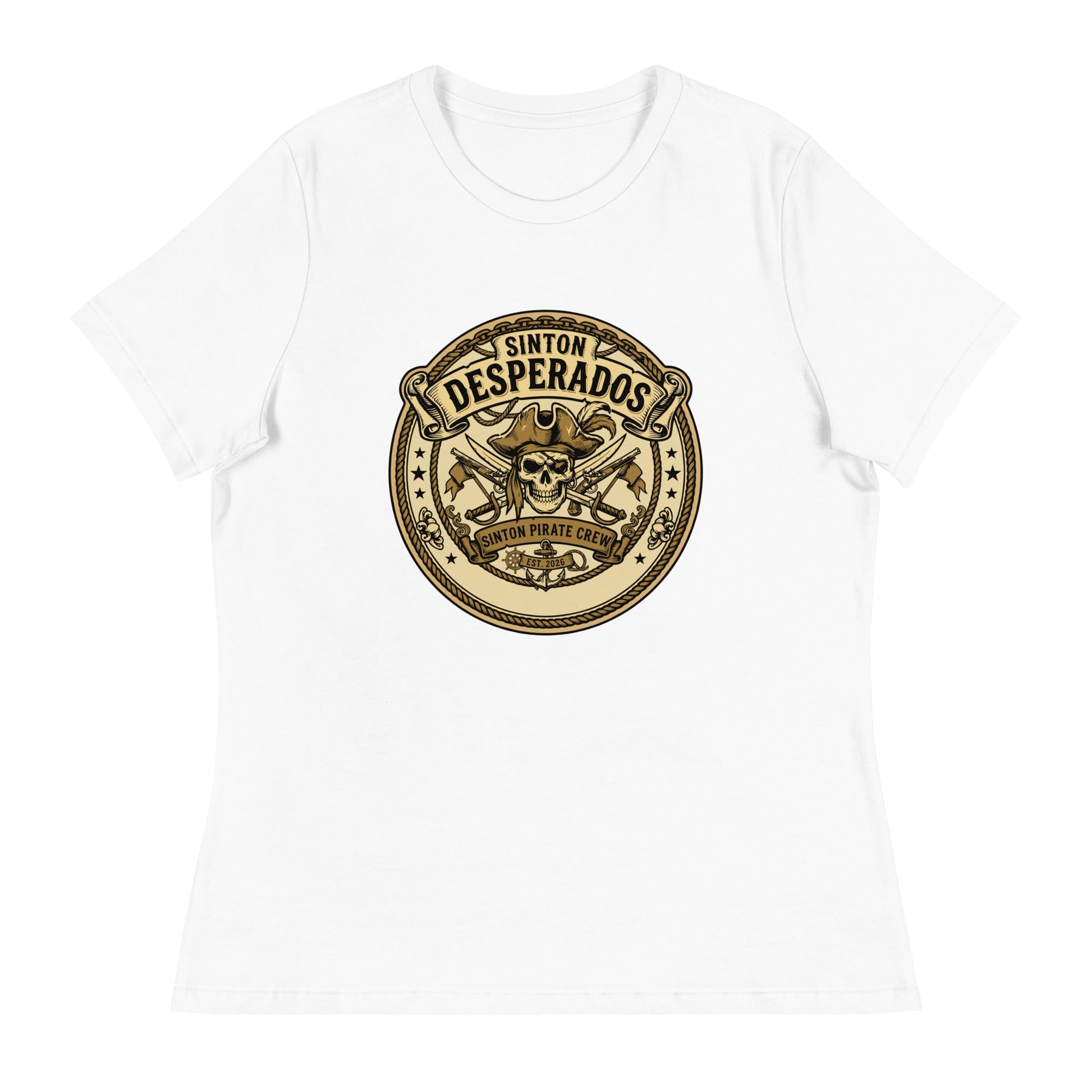 Performance | Women's Relaxed T Shirt | Sinton Desperados Baseball | Badge Logo