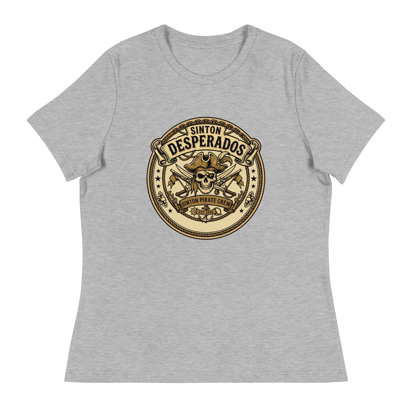 Performance | Women's Relaxed T Shirt | Sinton Desperados Baseball | Badge Logo