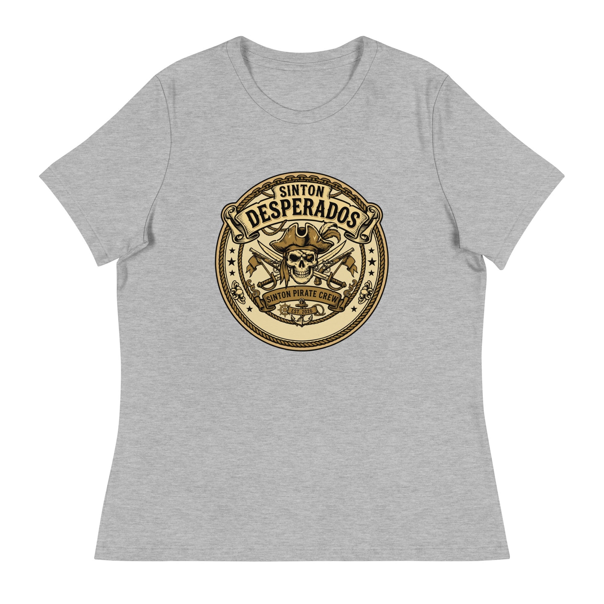 Performance | Women's Relaxed T Shirt | Sinton Desperados Baseball | Badge Logo