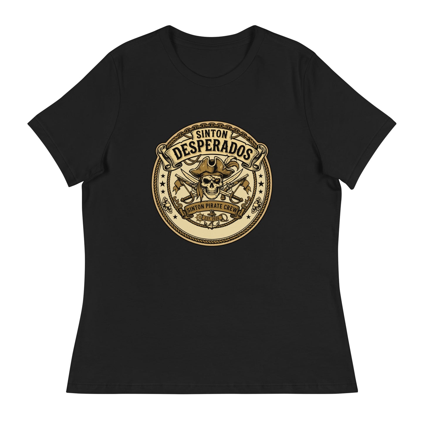 Performance | Women's Relaxed T Shirt | Sinton Desperados Baseball | Badge Logo
