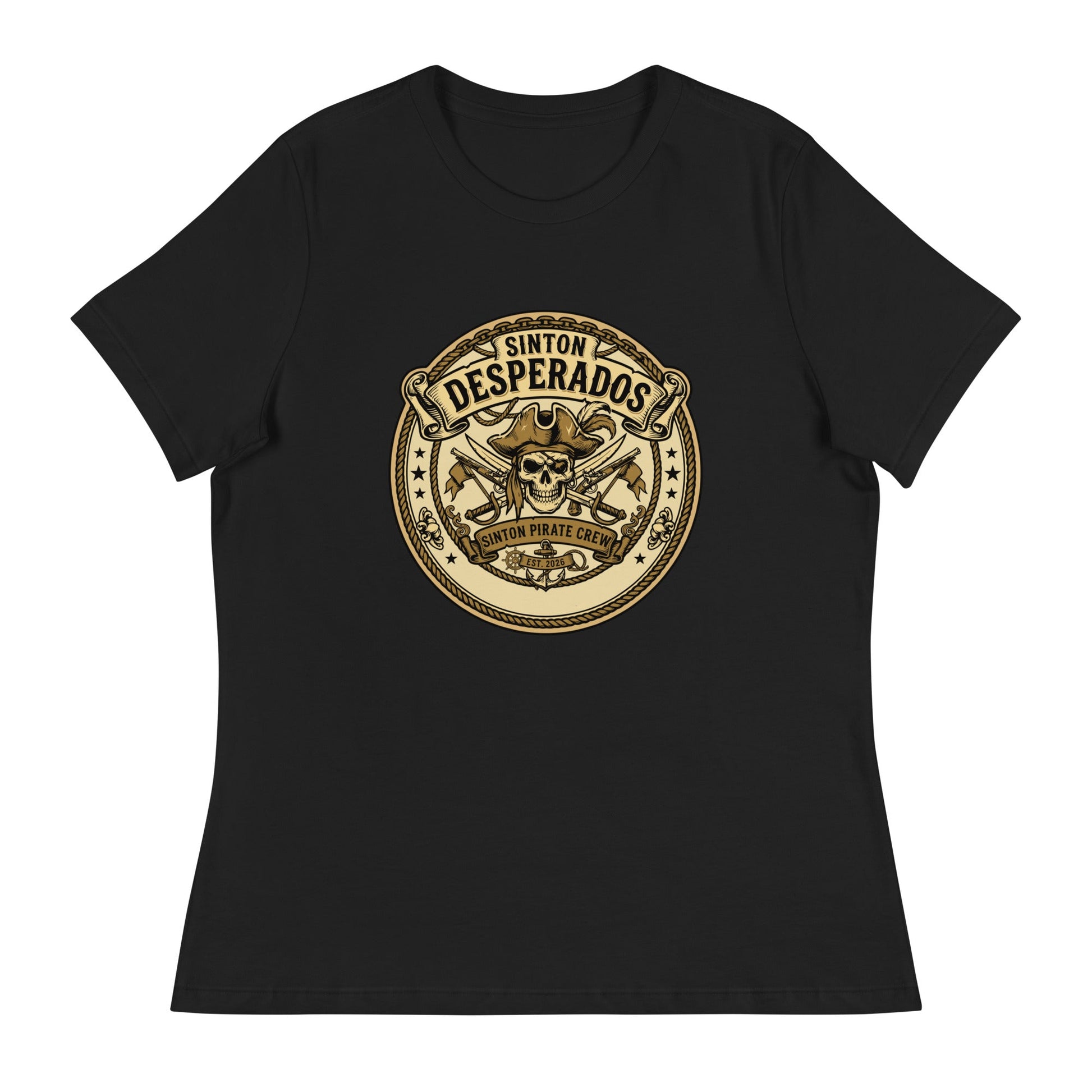 Performance | Women's Relaxed T Shirt | Sinton Desperados Baseball | Badge Logo