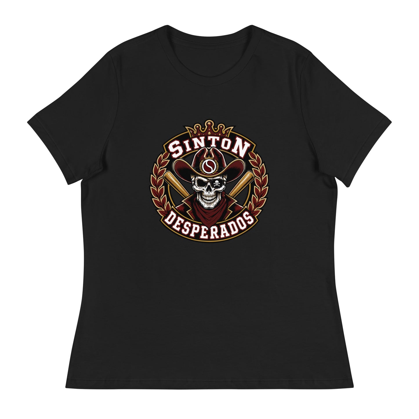 Performance | Women's Relaxed T Shirt | Sinton Desperados Baseball | Ridge Varsity Logo