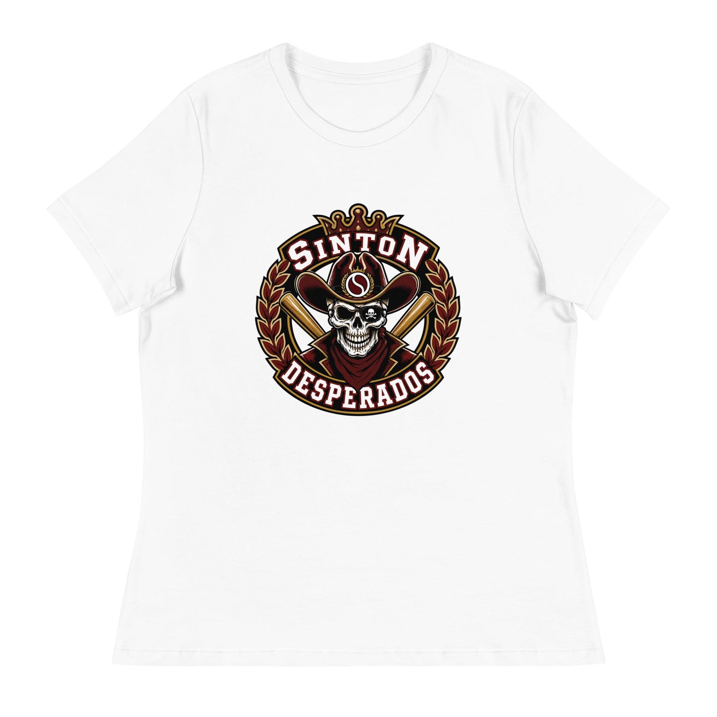 Performance | Women's Relaxed T Shirt | Sinton Desperados Baseball | Ridge Varsity Logo